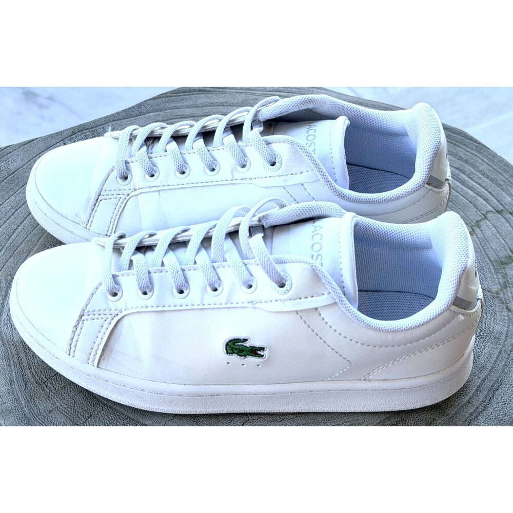Lacoste Carnaby Pro Sneakers Little Kid US 2 White Tennis Casual Shoe